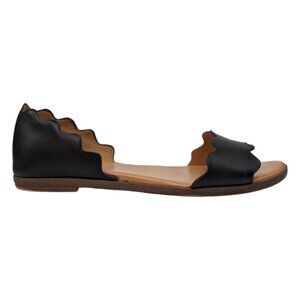 J. Crew Black Scalloped Flats